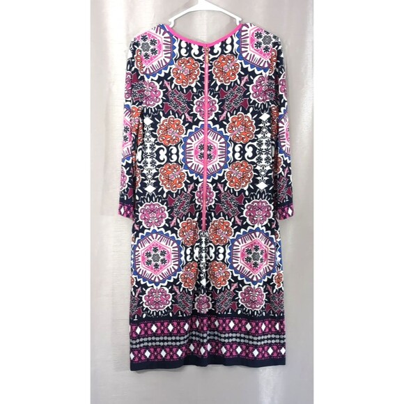 Eliza J Colorful Moroccan Medallion Colorful Sheath Career Dress Women's Size 10 - Picture 2 of 16
